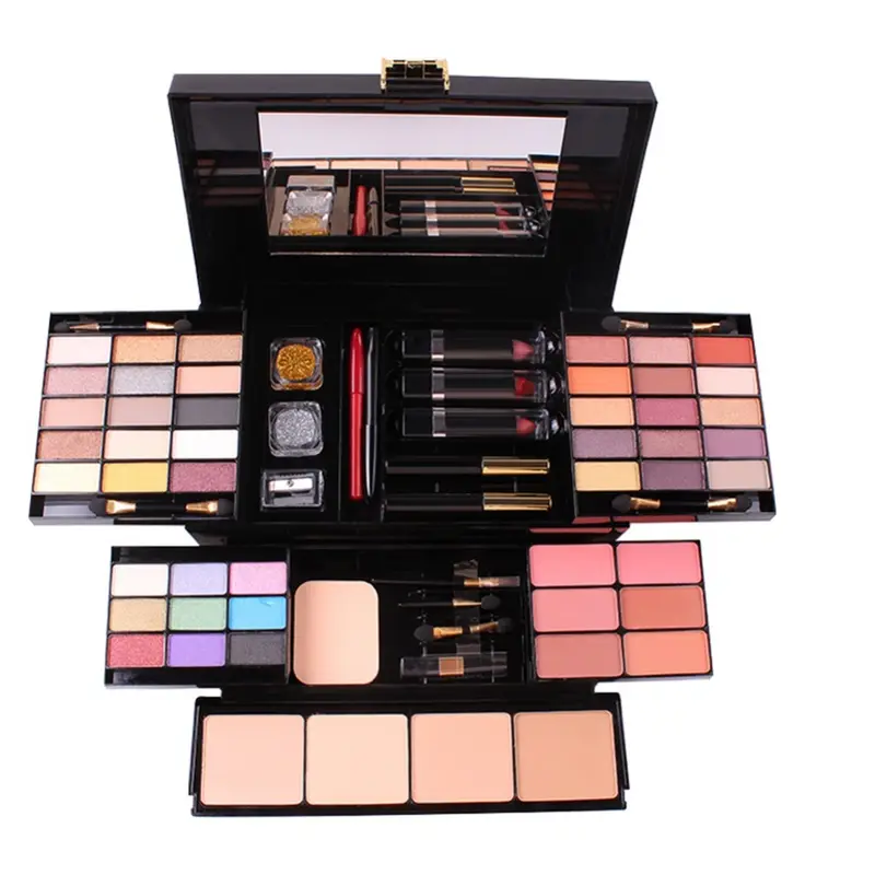 Professional Makeup Set Box Matte Glitter Eyeshadow Foundation Powder Kit Blush Women Multi-functional Palette Cosmetic Case — image 2