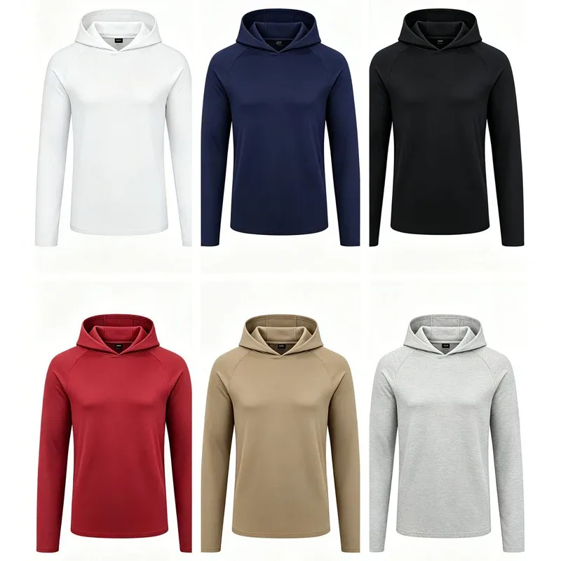 เสื้อแขนยาวผู้ชายHoodiesป้องกันแสงแดดเสื้อQuick Dryเสื้อยืดบุรุษเพาะกายฟิตเนสกล้ามเนื้อSportwear Gymเสื้อผ้า — image 6