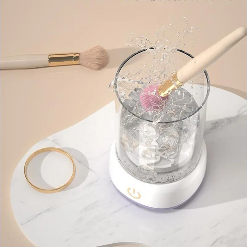 Limpador de pincéis de maquiagem profissional, ferramenta de maquiagem, lavadora portátil automática de pincéis cosméticos, máquina de limpeza para casa, vaidade, viagens — image 3