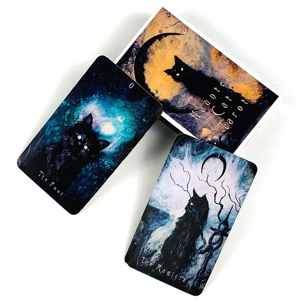 Nuovi Tarocchi Gatto stregato Mazzo di tarocchi Fate Divinazione Oracolo Giochi da tavolo Carte da gioco Gioco di carte per intrattenimento per feste in famiglia — image 3