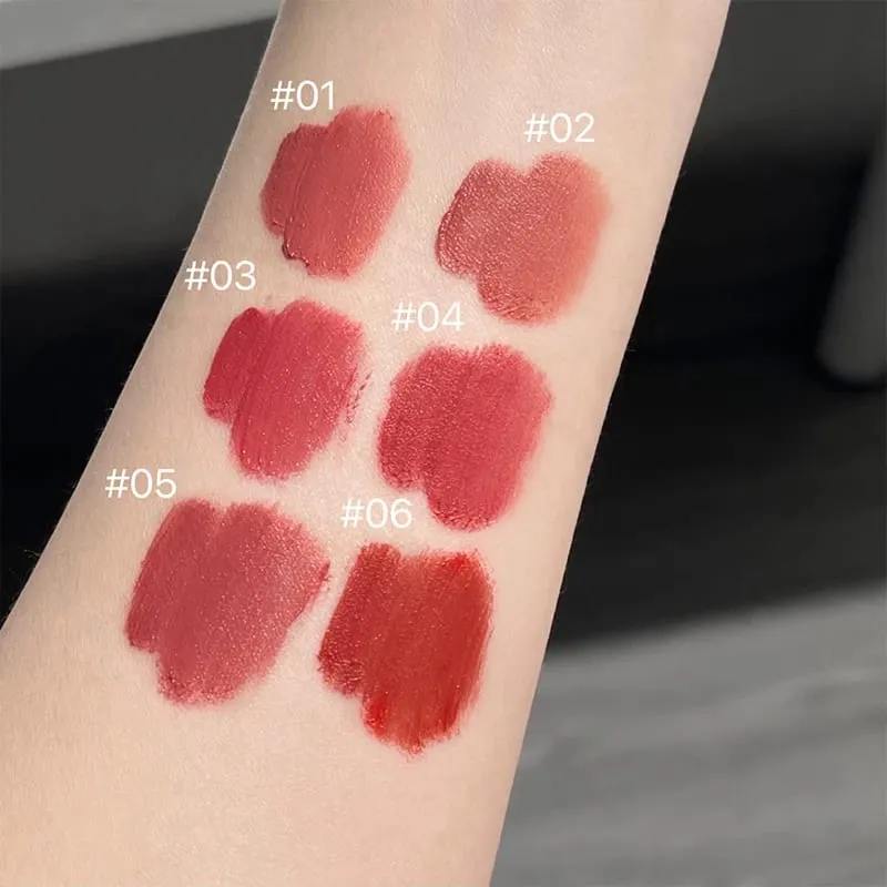 6 สี Matte Liquid ลิปสติกแต่งหน้าชุด Matte Long Lasting Lipgloss Tint กันน้ำ Lip Mud พร้อมสร้อยคอของขวัญเครื่องสำอาง — image 6