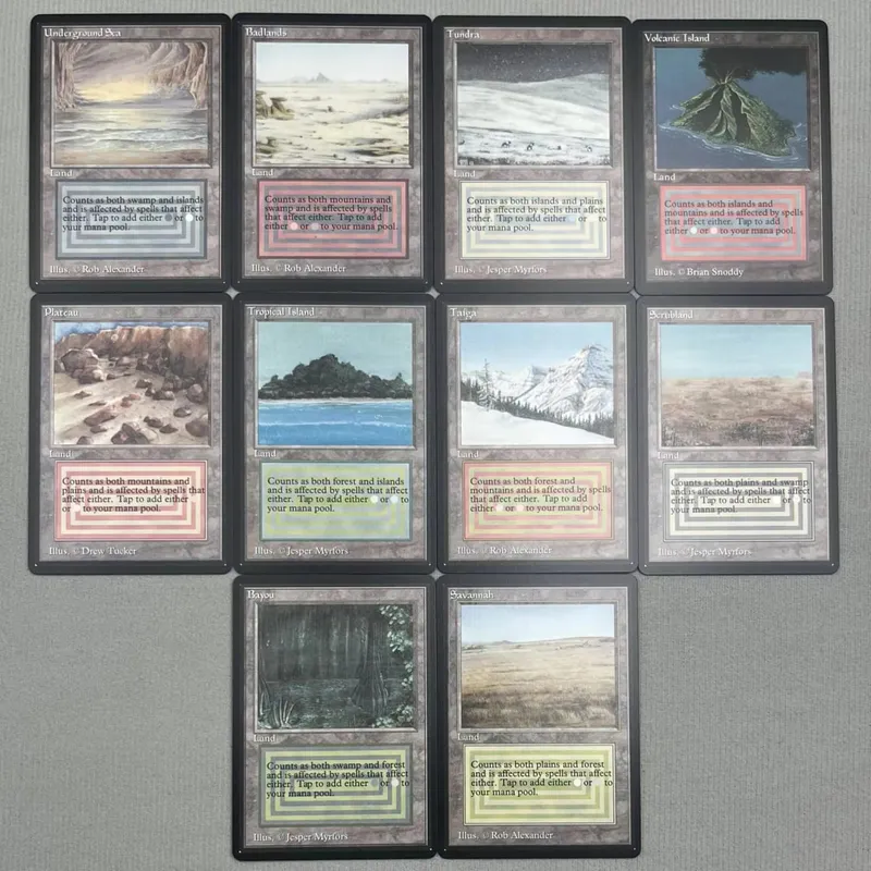 TCG Proxy Cards Deck Borad Games โฮโลแกรมเดี่ยว Black Lotus Power9 Dual Lands The One Ring — image 5