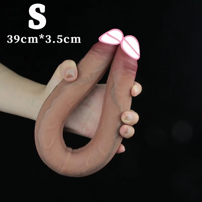 Godes à Double extrémité en Silicone, pénis Super Long, Massage Vaginal du point G, orgasme, masturbateur lesbien, plug anal, jouets sexuels