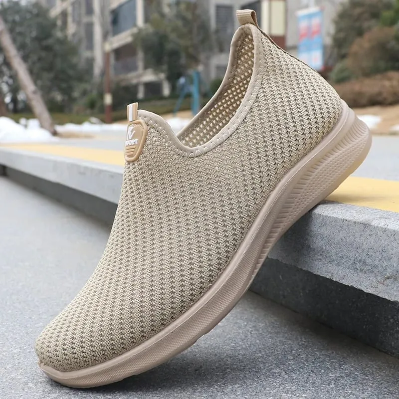 Men's Fashionable Solid Woven Knitted Running Shoes - Lightweight Breathable and Non-Slip - Perfect Sports Shoes for Outdoor Adventure Ideal for Men's Solid Lace-Up Casual Shoes for Sports Enthusiasts Lightweight Ou — image 2