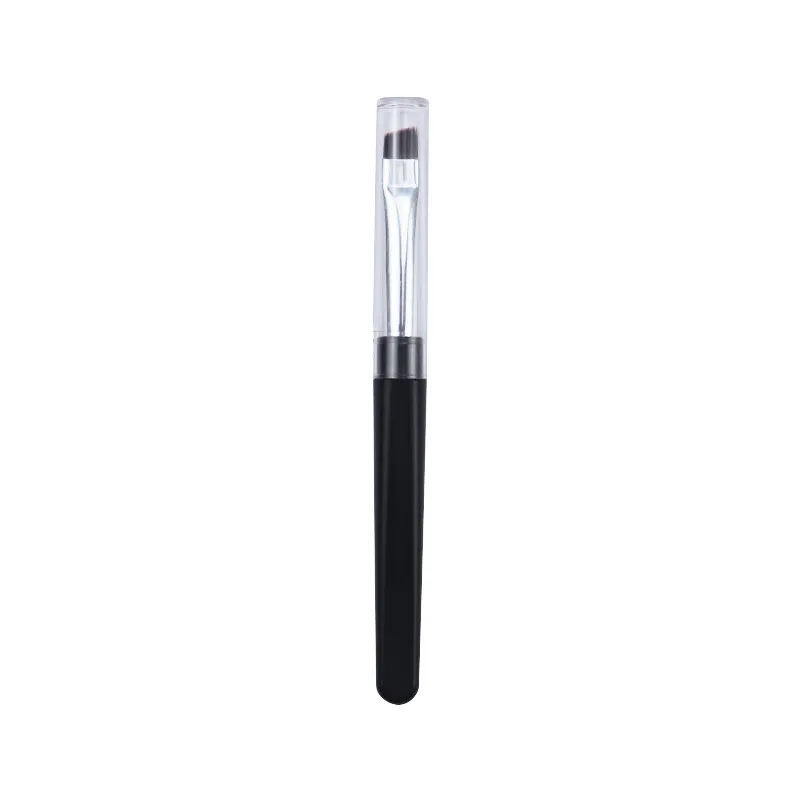 ★▲1PC bærbare øjenskygge makeup børster Rejsestørrelse Makeup børster Øjenbryn Silikone Glit Essentielle kosmetiske værktøj med låg — image 6