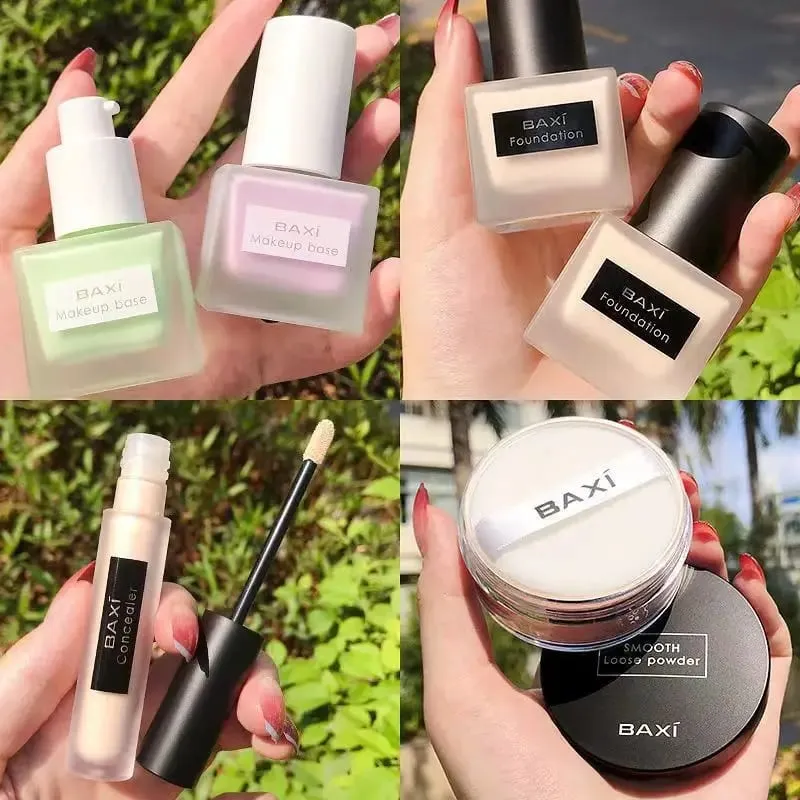 Foundation Rias Wajah Concealer Stik Concealer Cair Contouring Foundation Penutup Jerawat Bintik-bintik Bekas Luka Kontrol Minyak Alami — image 4