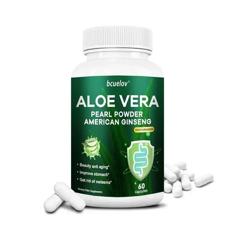 Aloe Vera ekstrakt kapsler hjælper med at lindre forstoppelse tyktarmsrensning og afgiftning og styrer vægtmetabolisme — image 9