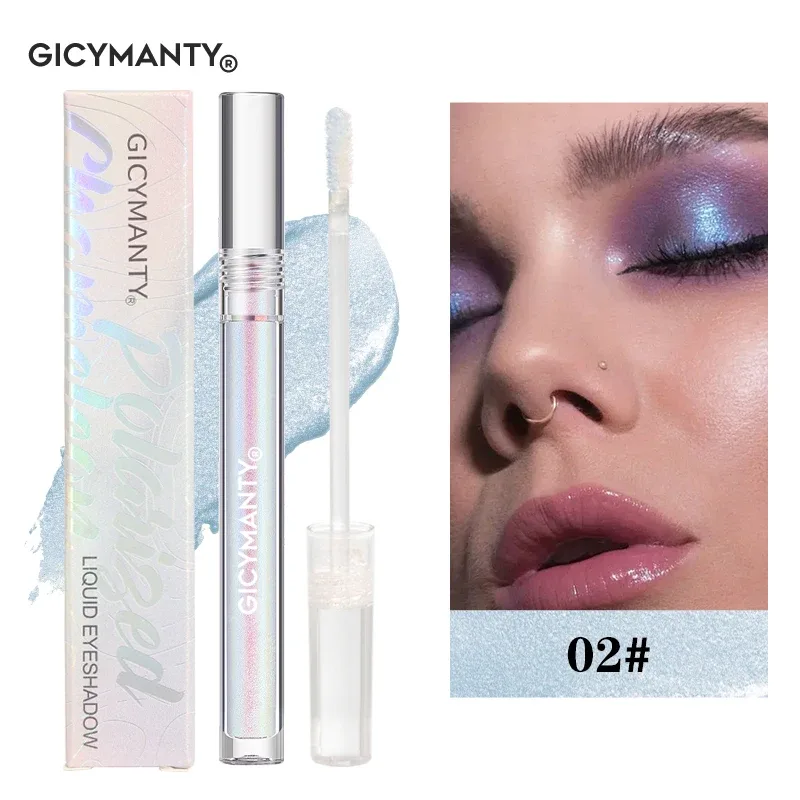 Sombra líquida camaleão polarizada, brilho brilhante, longa duração, à prova d'água, multiuso, destaque para os olhos, blush, maquiagem — image 9