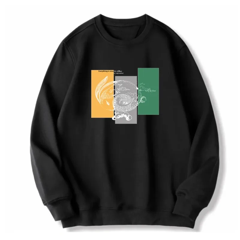 Moletom pullovers masculino camisola de grandes dimensões plus size 6xl 7xl 8xl homem em torno do pescoço manga longa impresso solto topos roupas tamanho grande