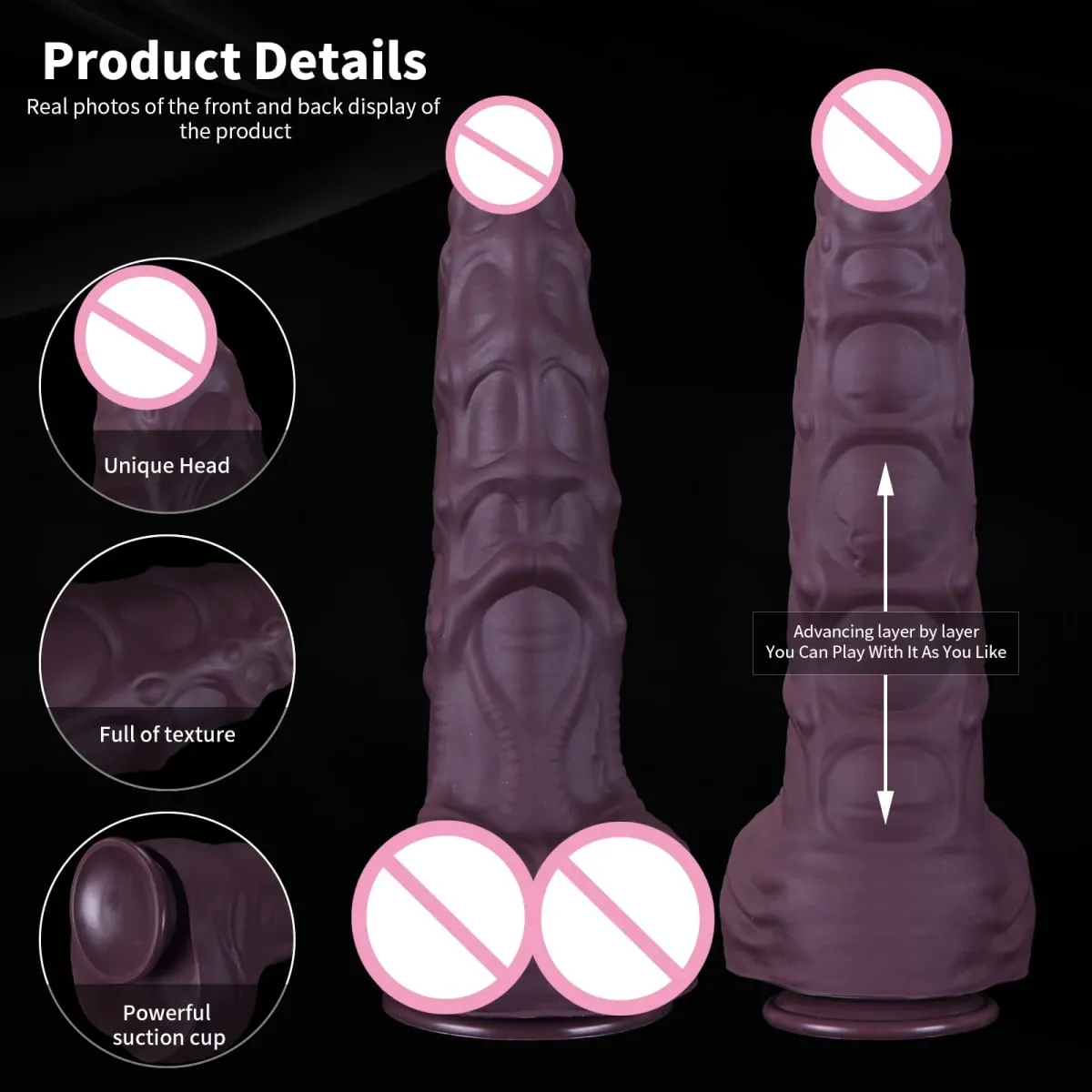 Ultra large and thick Realistic Dildo Anal Plug Horse Penis Long Butt Plug Anus Expansion Stimulator Anal Sex Toys for Woman Men — image 2