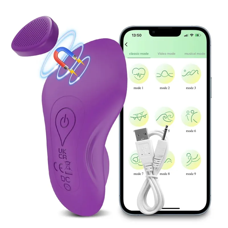 Wearable Clitoris Vibrator Women Panties Vibrator APP Remote Control Clit Stimulator Magnetic Anti-detachment Sex Toy for Women — image 10