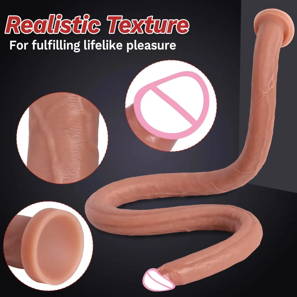 Extra lange realistische Dildos G-Punkt-Stimulation Deep Touch Penis Vagina Analdildo Dick Erwachsene Sexspielzeug für Frauen Männer Butt Plug — image 3