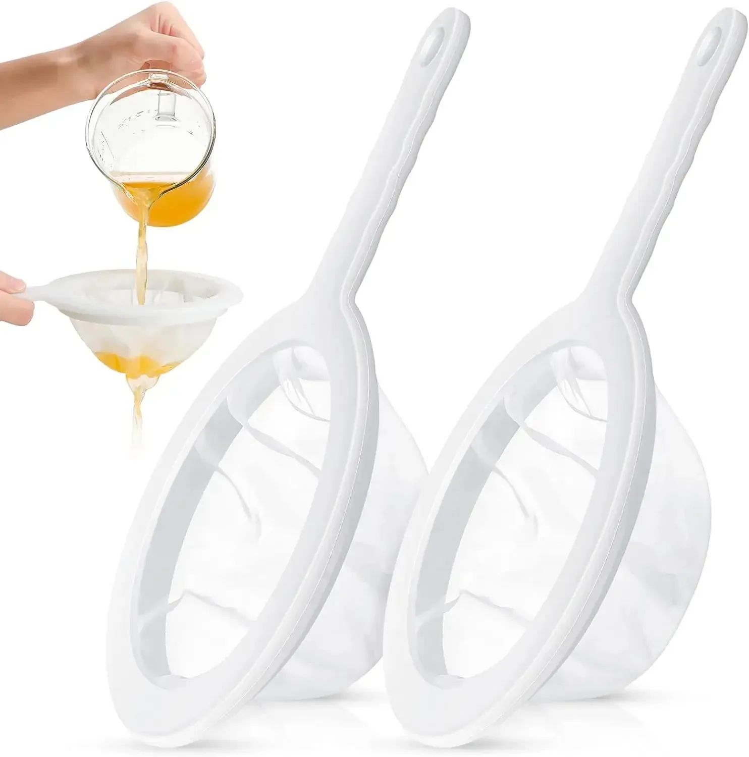 120 200 400 Mesh Küche Ultra-Feine Nylon Mesh Sieb Kunststoff Sieb Filter Löffel Für Sojamilch Kaffee Milch joghurt Saft