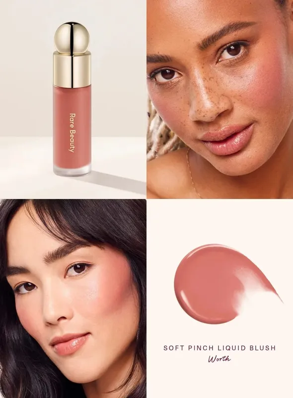 Rare Beauty Melting Cream Blush Makeup Matte Pearlescent Texture Glitter Blush Highlighter Bright Nourish Moisturize Lip Gloss — image 13