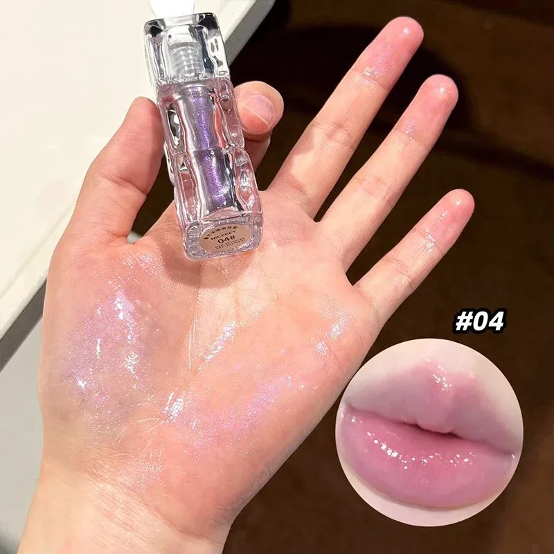 Brillant à lèvres miroir aqueux, hydratant durable, facile à porter, vernis à lèvres en verre d'eau, teinte rouge Sexy, cosmétiques — image 11