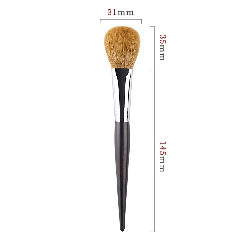 G038 แบนแปรงปัดแก้ม QINZHI Professional Handmade Make Up แปรงผมแพะนุ่มเส้นใยสังเคราะห์แปรงแต่งหน้า — image 5