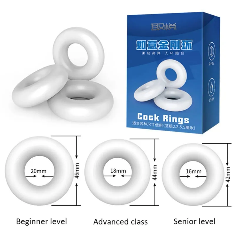 3 adet Yumuşak Silikon Horoz Halka S/M/L Boyutu Dick Ereksiyon Halkası Testis Penis Halkası Erkekler Için Seks Oyuncakları Gecikme Boşalma Yetişkin Malzemeleri — image 6