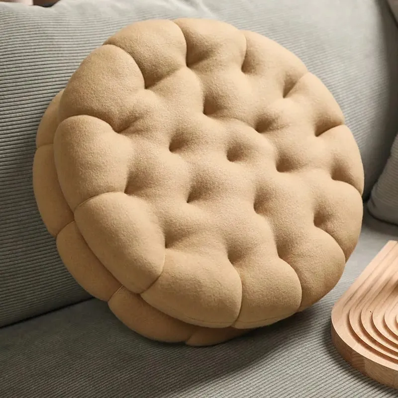 Echtes Keks-Form-Plüschkissen, weiches kreatives Kissen, Stuhl, Autositz-Pad, dekoratives Keks-Tatami-Rückenkissen, Sofa, Zuhause — image 12