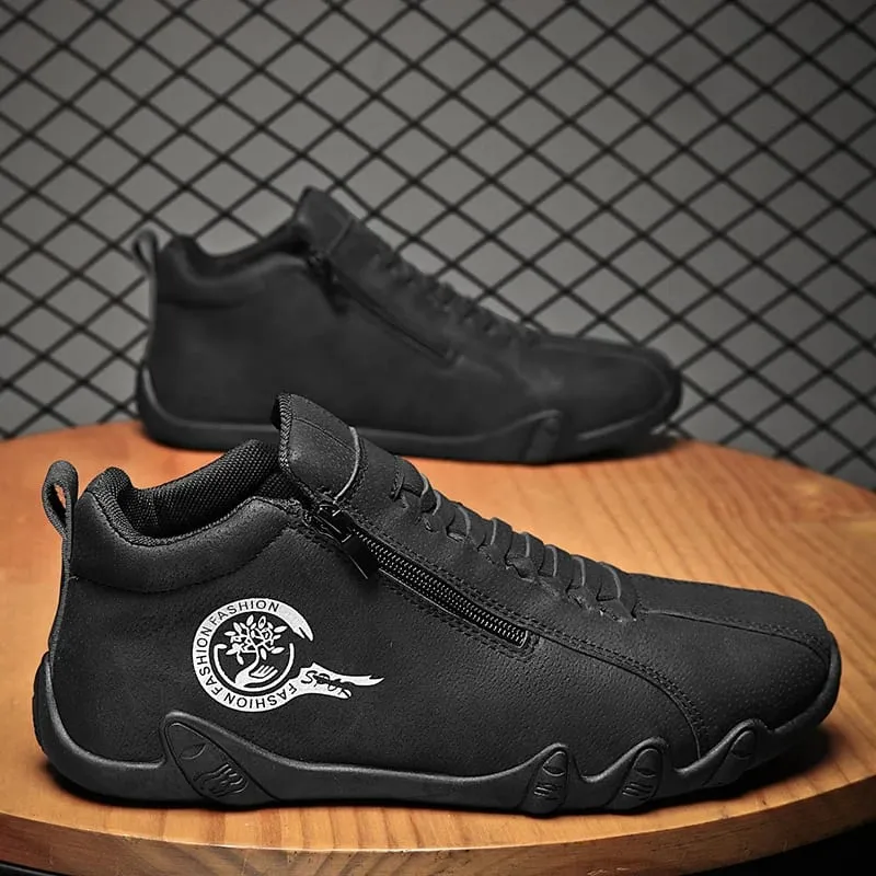 Scarpe casual da uomo Stivaletti corti con cerniera laterale Fondo piatto versatile Scarpe da uomo alla moda alla moda adatte per gli sport all'aria aperta — image 8