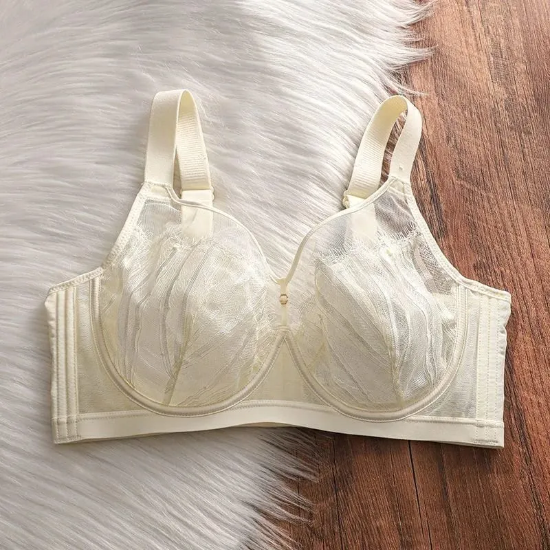 Büyük Göğüs için Kablosuz Push Up Sütyen Ayarlanabilir Konfor Fit Dantel Bralette Sarkmayı Önler ve Şekli Geliştirir Kusursuz Tasarım