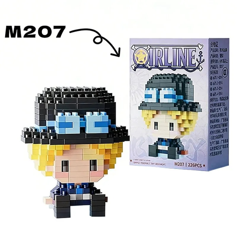 Anime Building Block Chopper Buggy Montage Micro Building Block Zoro Robin Karaktärsmodell Minitegelstenar Figurleksaker till present — image 9