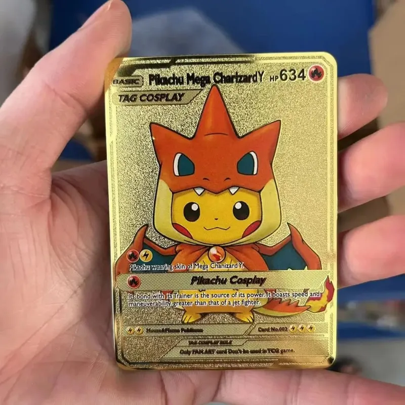 البوكيمون لعبة معدنية جمع بطاقة أنيمي الشكل تشارجر بيكاتشو بلاستويز Mewtwo معركة جمع كارت بطاقة لعبة هدية — image 8