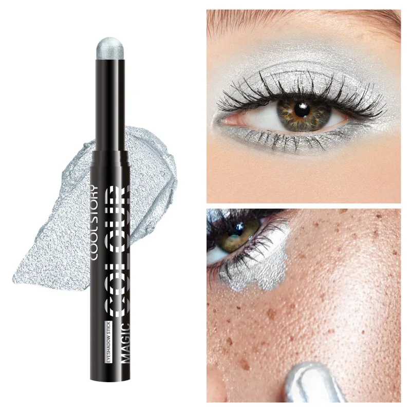 2 en 1 fard à paupières rouge à lèvres bâton crayon imperméable paillettes éclaircir mat ombre à paupières maquillage Pigment fard à paupières stylo — image 16