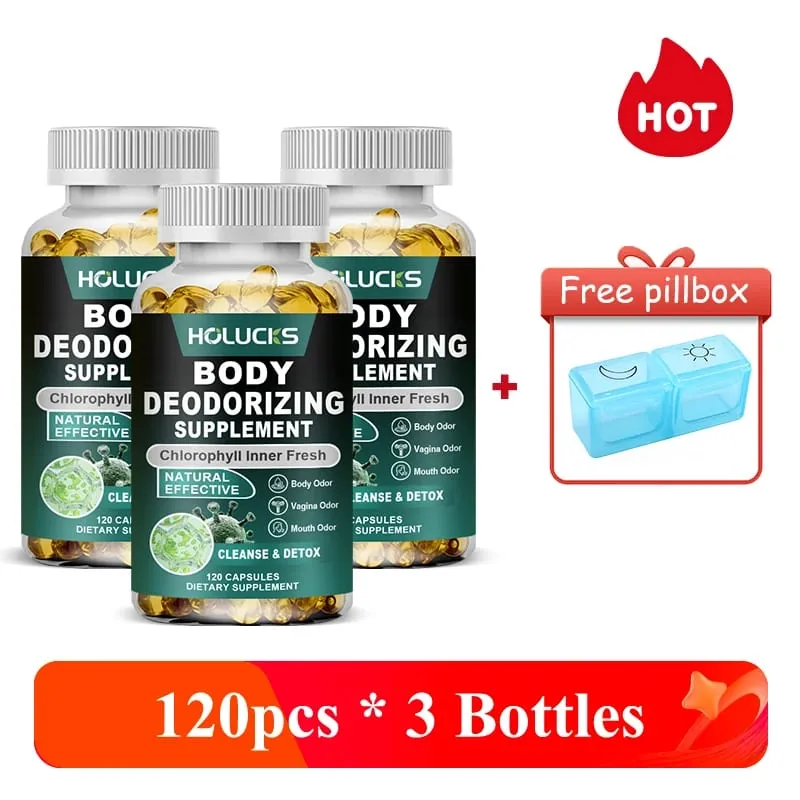 Le capsule naturali di clorofilla integrano il deodorante per la disintossicazione interna, la pulizia del corpo, la digestione e il benessere della pelle — image 8