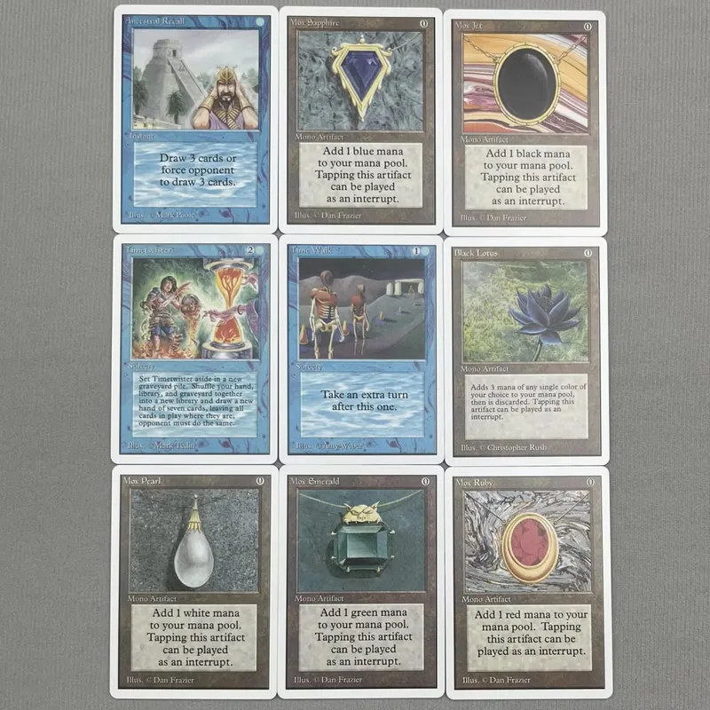 TCG Proxy Cards Deck Borad Games โฮโลแกรมเดี่ยว Black Lotus Power9 Dual Lands The One Ring — image 3
