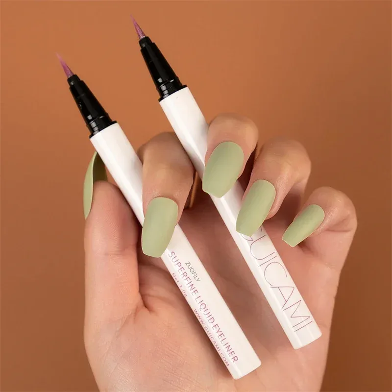 Pearlescent White Liquid Eyeliner Pen Vandtæt Ikke-svimmel Eye Liner Shadow Pen Hurtigttørrende Holdbar skinnende liggende Silkeorm blyant — image 5