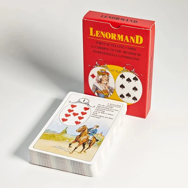 Mlle Lenormand Deck 9*6cm 36 kaarten esoterische waarzeggerij gedrukt op 350GSM dubbel-reliëf Cardstock