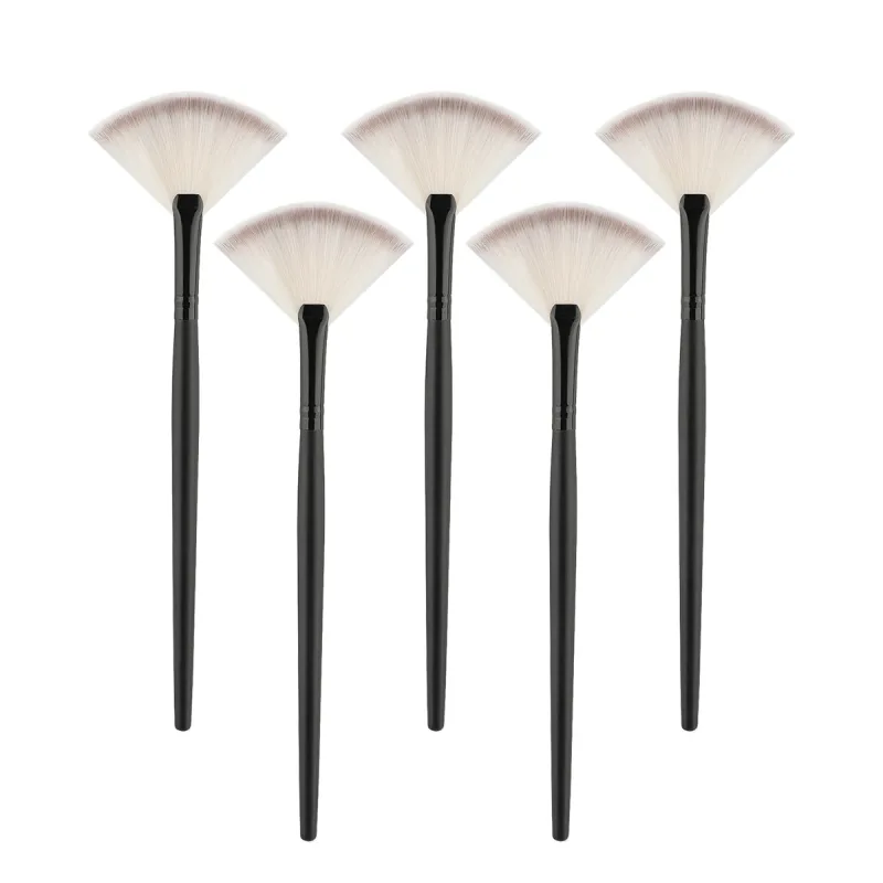 Professional Handmade Makeup Brushes Soft Saibikoho Goat Hair Small Fan Highlighter Eye Shadow Brush Ebony Handle Make Up Brush — image 8