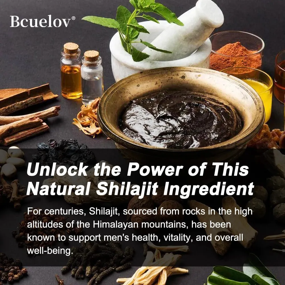 Shilajit Original Shilajits Capsule Suplemen Mineral Kemurnian Tinggi dengan 85+Trace Mineral Meningkatkan Energi & Menahan Stres — image 2