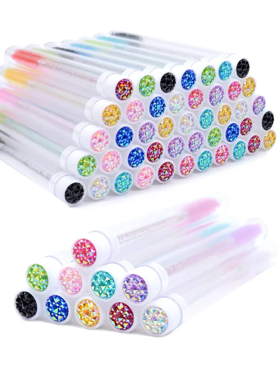 Tubes de brosse à cils avec baguettes de Mascara en cristal, peigne à sourcils, bobines, conteneur, applicateurs de brosse à cils, outils de maquillage, 20 pièces — image 3