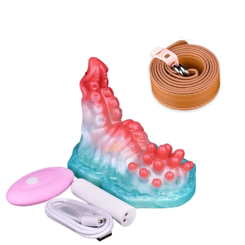 Broyeur sexuel en Silicone, contrôle sans fil, poulpe/granulés, Strapon, bosse, Friction, Vibration, Massage, Masturbation féminine — image 19