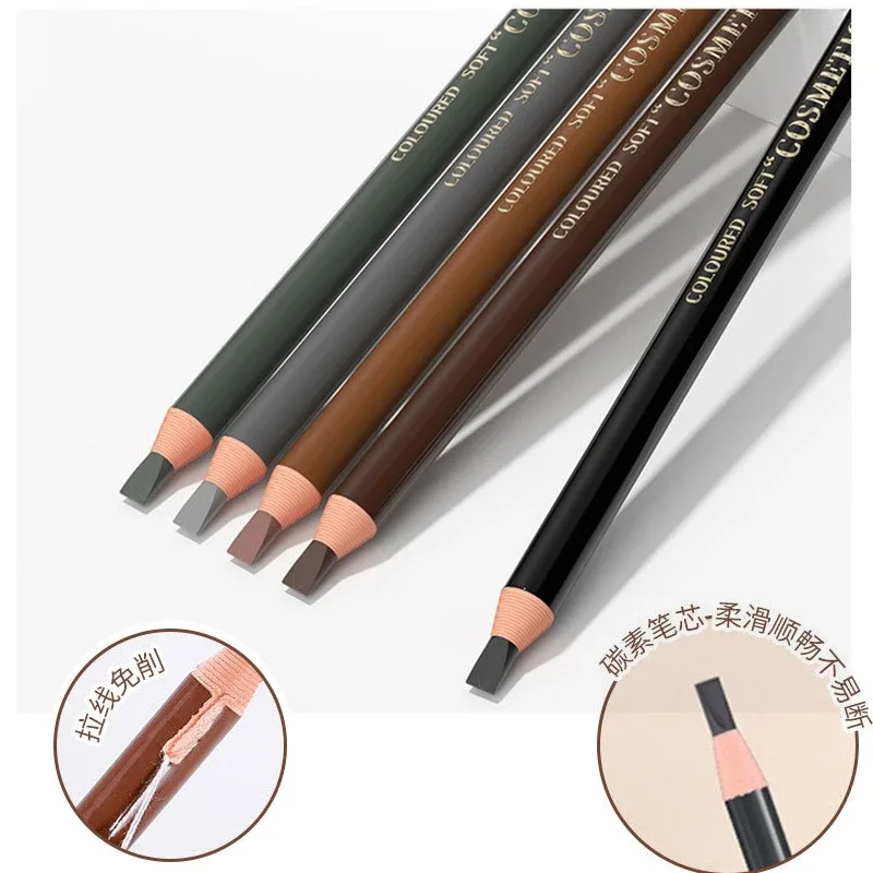 5pcs/Set Eyebrow Pencil Makeup Brown Eyebrow Enhancers Cosmetic Art Waterproof Pencil Tint Stereo Types Beauty Tools Cheap — image 2