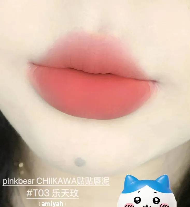 Pinkbear Single Blush Serbaguna Krim Cermin Lip Gloss Matte Lip Cream Air Kilauan cahaya Mekap Bibir Tahan Lama — image 17