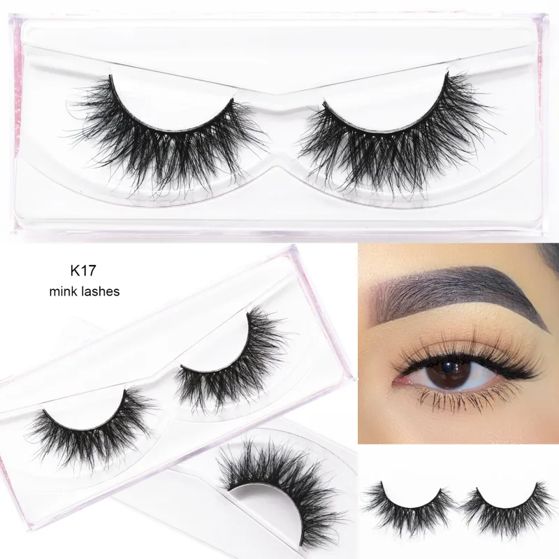 D20 réel vison cils Extension de cils naturel long ailé Volume cils à la main vison faux cils maquillage cils — image 25