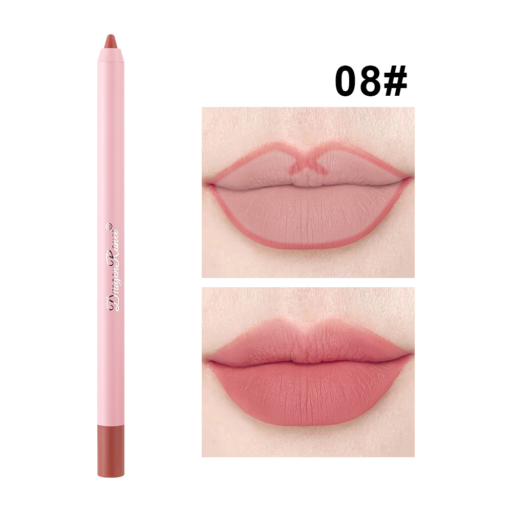 Pelapik Bibir Matte Kalis Air dalam Pes Kacang Warna Lip Plumping Gincu Pen Pelapik Bibir Tidak Pudar Kalis Air dan Peluh Tahan Lama Matte Lip Liner Pen Gincu Bibir Montok Satu Saat — image 13