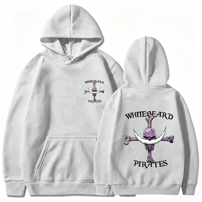 Moletom com capuz de piratas de barba branca de uma peça, moletom com estampa, barba branca Jolly Roger Anime gráfico streetwear top com capuz — image 5