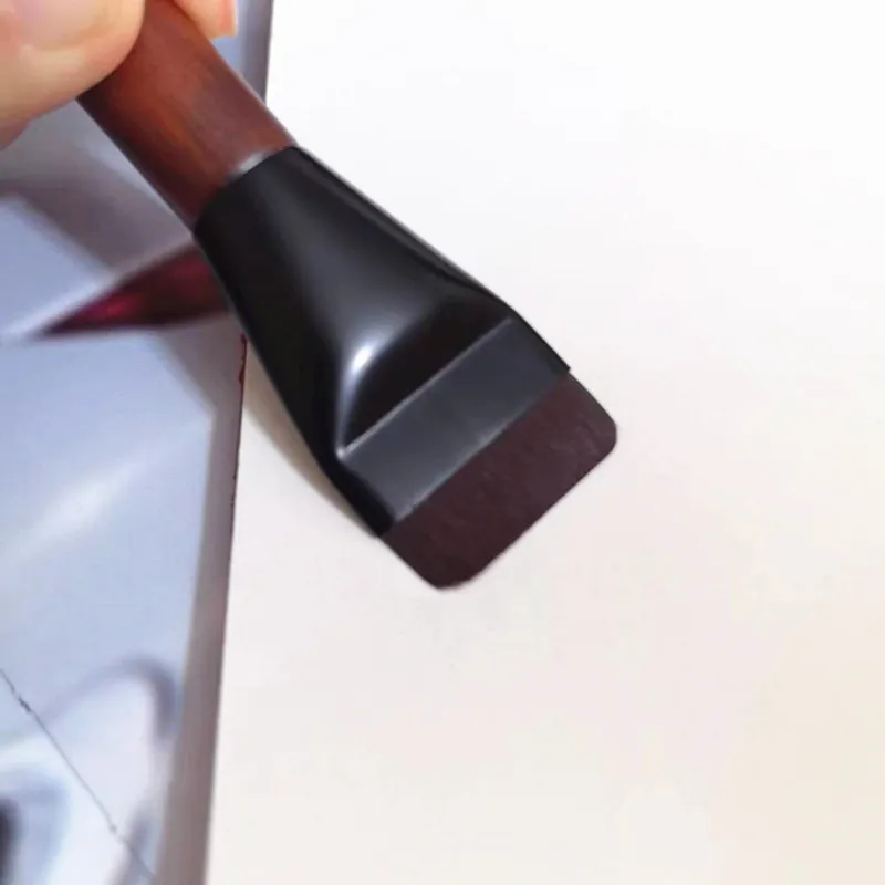 Ultra Thin Foundation Brush Flat Head Face Contour Brush Wooden Handle Make Up Brush Blending Foundation Cream Makeup Brushes — image 4