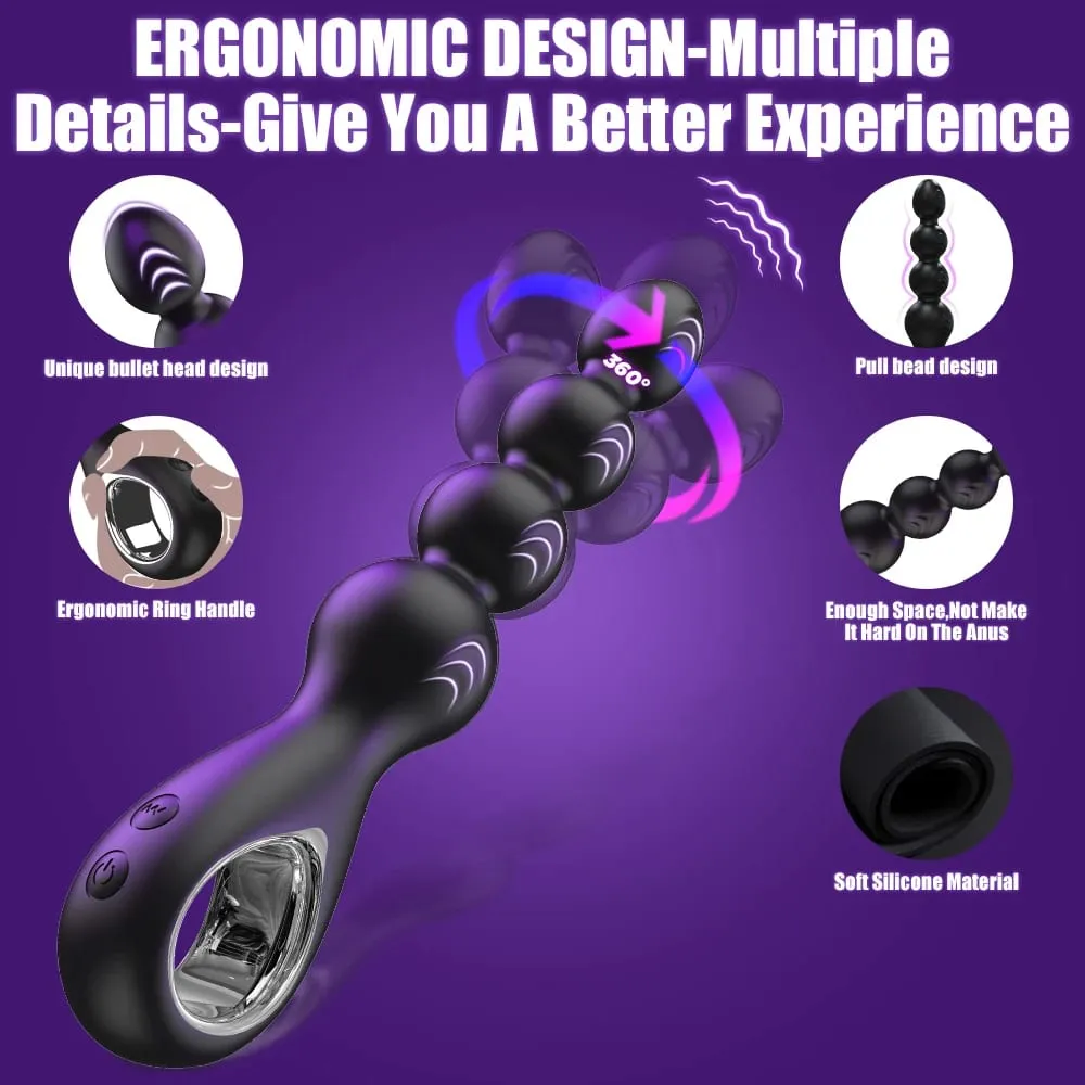 360° Rotating Anal Vibrator for Men Prostate Massager Butt Plug Anal Balls Adult Male Gay Masturbator Toy Sex Toys for Adult