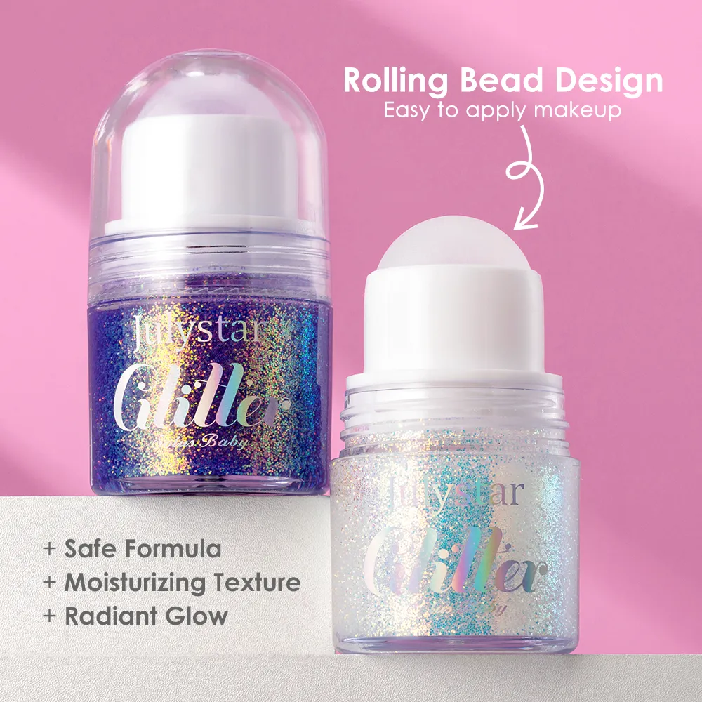 Rolling Sequins Glitter Gel Face Body Painting Shiny Liquid Green White Pearl Gloss Eye Shadow Brighten Stage Makeup Decoration — image 6