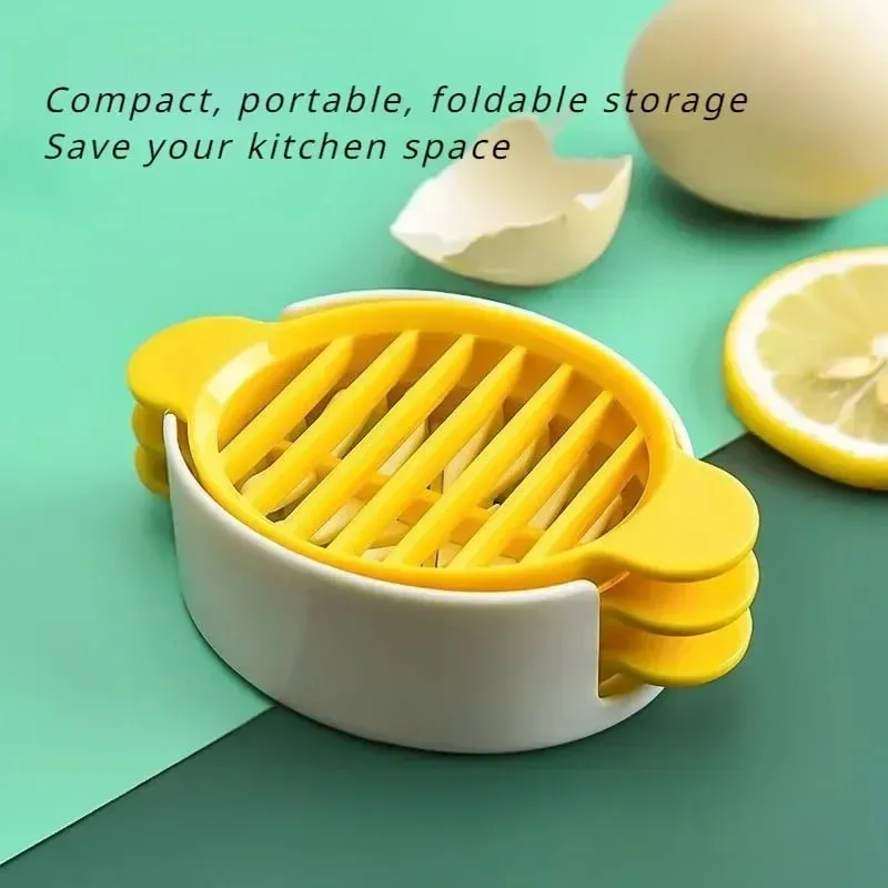 Baru 1Set 3 In 1 Pengiris Telur Multifungsi Pemotong Telur Alat Kreatif Dapur Aksesori Dapur Cetakan Telur Gadget — image 4