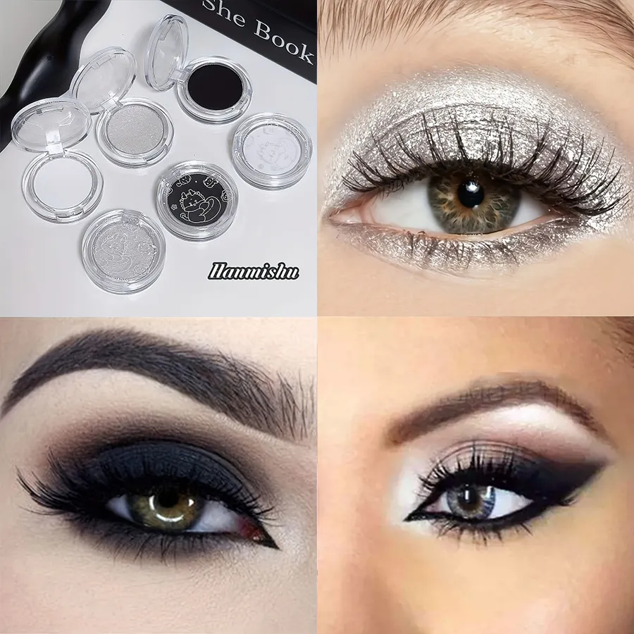 Muge Leen Sombra de olhos única de longa duração, três texturas para maquiagem dos olhos e presente cosmético com brilho facial — image 2