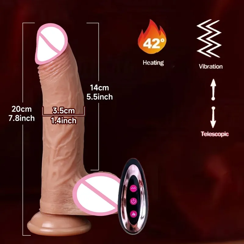 Thực Tế Dương Vật Giả Dương Vật Máy Rung Làm Nóng Kính Thiên Văn Dick Mông Cắm Masturbator Gợi Cảm Phụ Nữ Trưởng Thành Hậu Môn Dương Vật Giả Máy Rung Đồ Chơi Tình Dục 18 — image 9