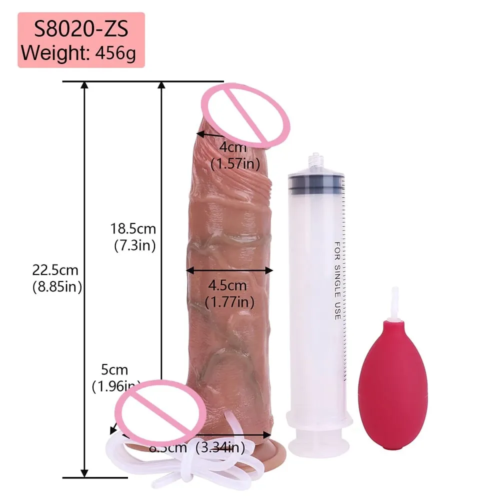 Hluboké žíly Ultra stříkající dildo Silikon Skin Touch Dlouhá ejakulační zátka na zadeček Pro muže Ženy Stimuluje G-Spot 18+ Sexuální hračky — image 2