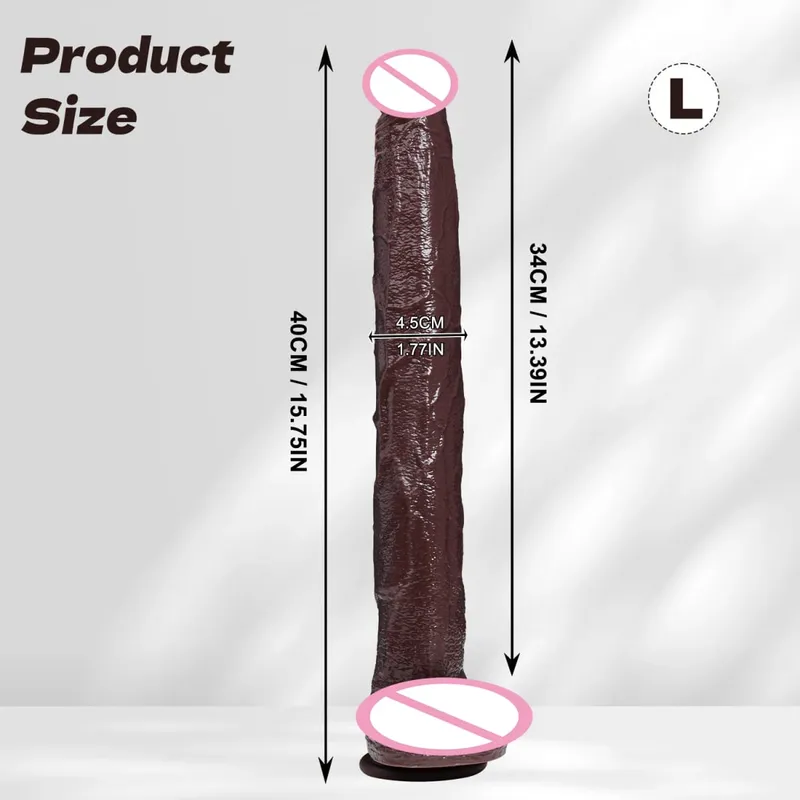 ealistic Langer Dildo Schwarzer Analplug mit Saugnapf Langer Penis Butt Plug Sexspielzeug für Männer Frauen Phallus Anal Dilator Stimulatio