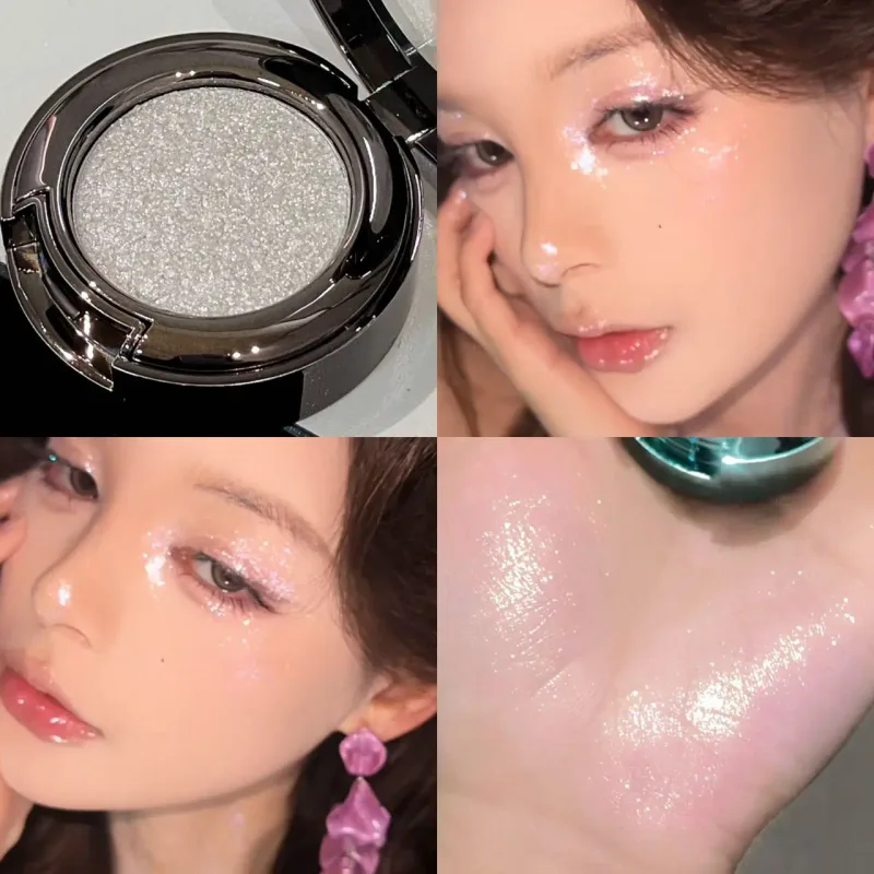 Metallic Glitter Black Blue Eyeshadow Ungu Hijau Metallic Highlighter Eyeshadow Diamond Tahan Lama Solek Mata Wanita Kosmetik — image 12