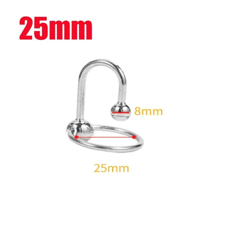 SM Niệu Đạo Dilator Gà Trống Vòng Thép không gỉ Xuất Tinh Trì Hoãn Dương Vật Nhẫn Đính Hạt Kim Loại Khóa Trễ Mỹ Dương Vật Cắm Đồ Chơi Tình Dục dành cho Nam